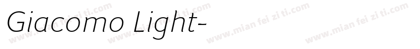 Giacomo Light字体转换